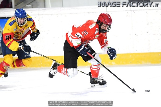 2019-11-16 Valpellice Bulldogs U17-Hockey Asiago 0852 Cristian Long